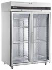 Inomak UFI1140G Double Door Upright Refrigerator, Glass Doors