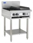Luus BCH-2B3P 2 Burner 300mm Griddle Cooktop with legs & shelf